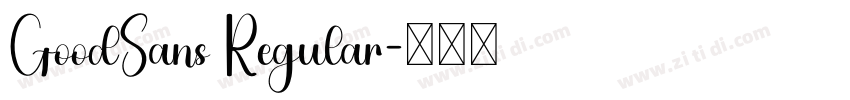 GoodSans Regular字体转换
